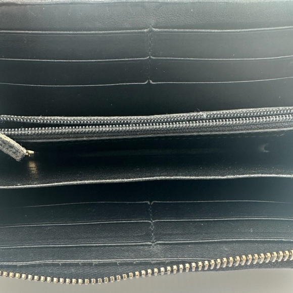 GUCCI GG Logo Leather Zip Around Long Wallet Vintage - Picture 4 of 11